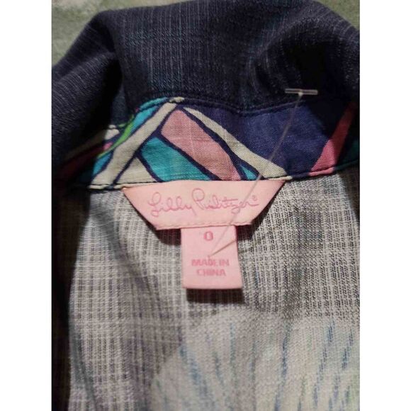 Lilly Pulitzer Apple  engineered tee dress in Bright navy down with Ginky sz 0 - Picture 5 of 6